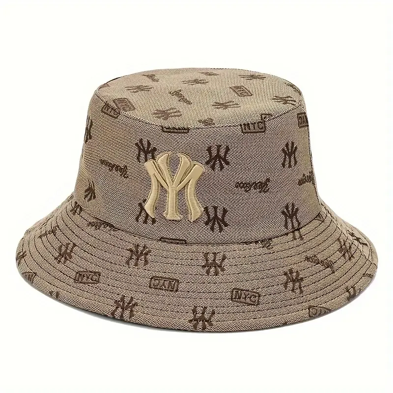 1pc Unisex Trendy Bucket Hat With Letters Pattern, Sun Protection Casual Hat, Suitable For Daily Wear And Vocation