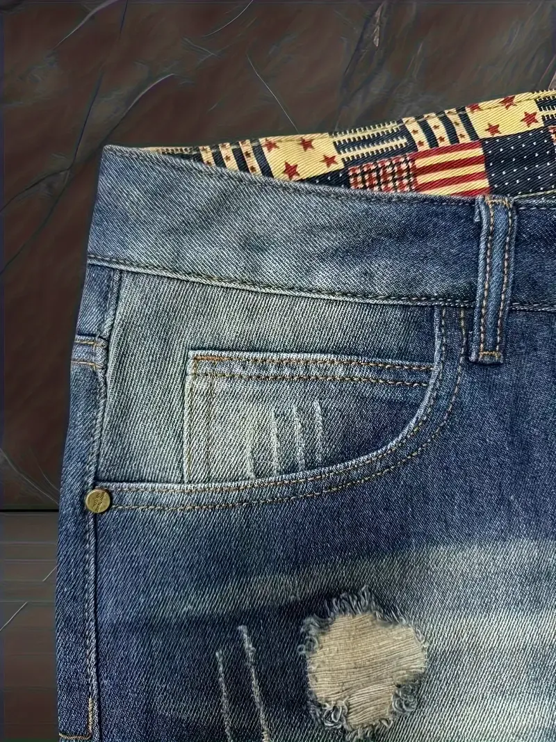 Men's Distressed Denim Shorts