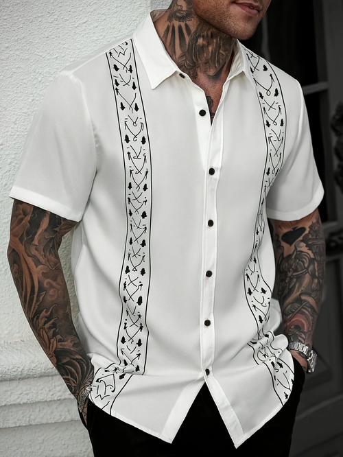 Casual thin versatile handsome simple shirt