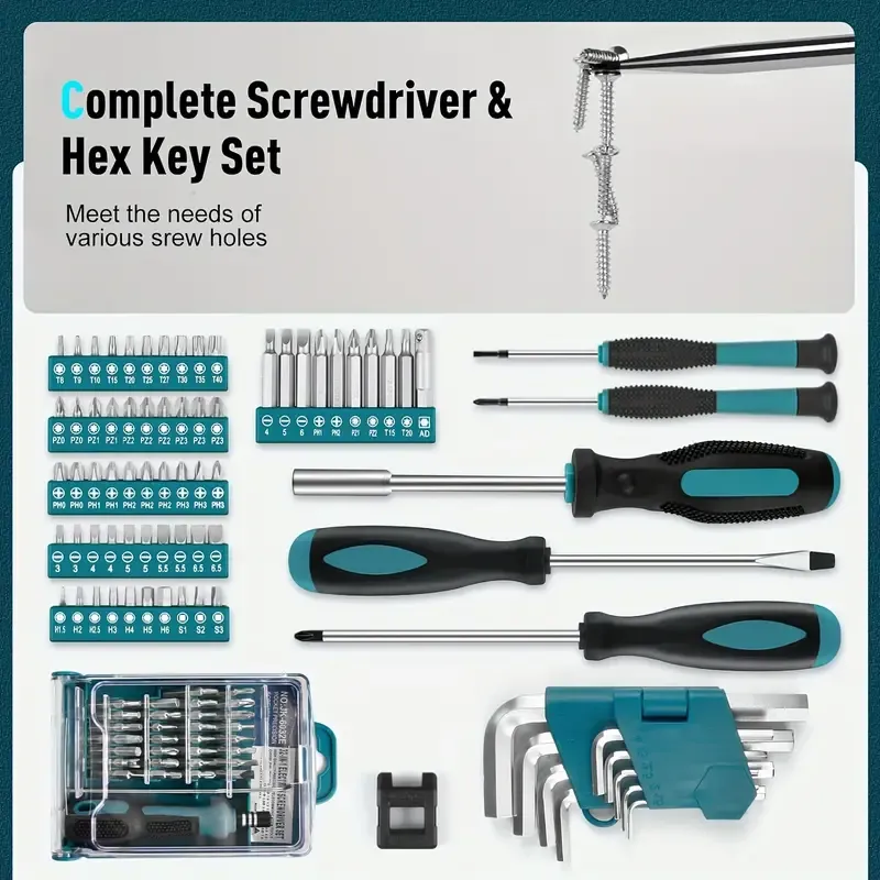 Piece Complete Home Tool Kit