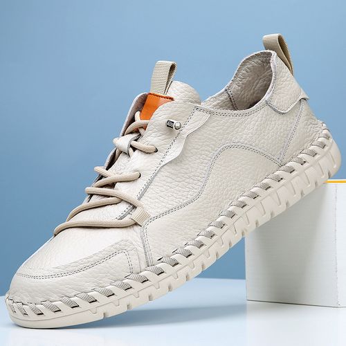 Soft-soled breathable casual shoes, trendy and versatile casual leather shoes, men's sneakers