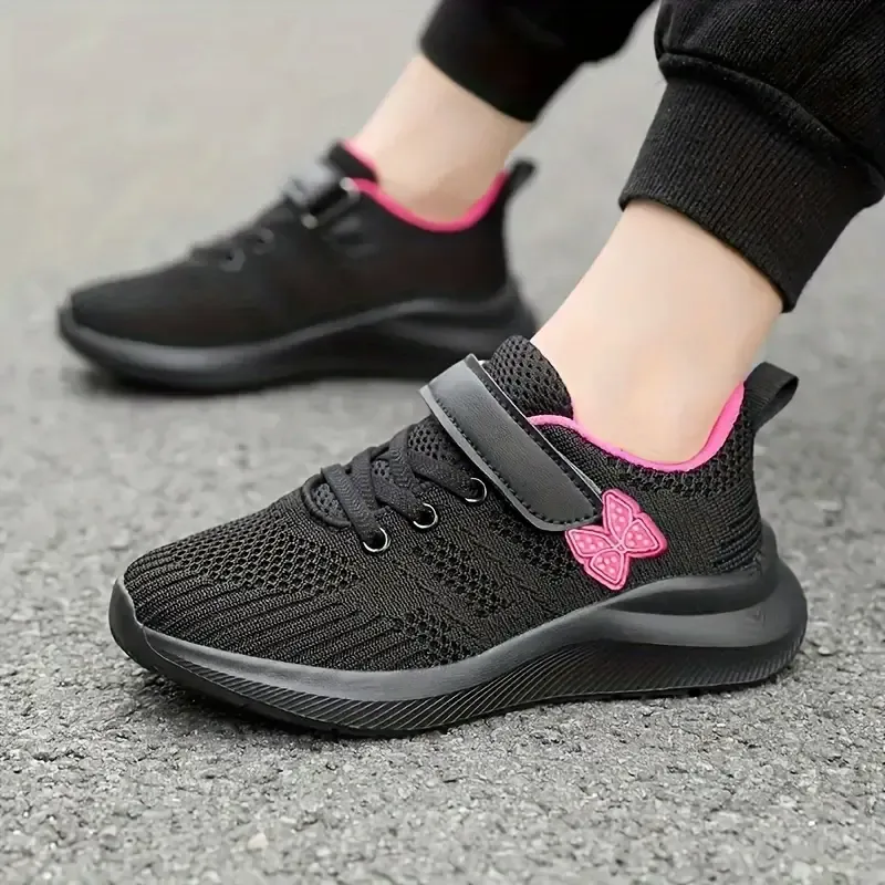 Girl's Trendy Woven Running Shoes