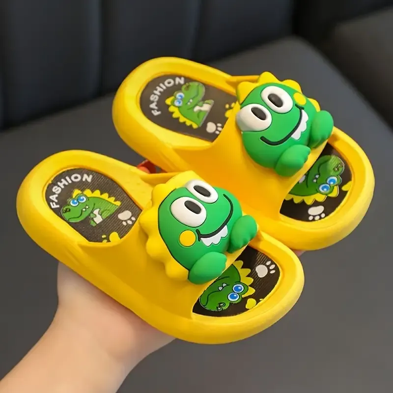 Cute Cartoon Slippers, Anti Slip And Lightweight Open Toe Slippers, Comfortable Home Slippers, Shower Shoes, All Seasons