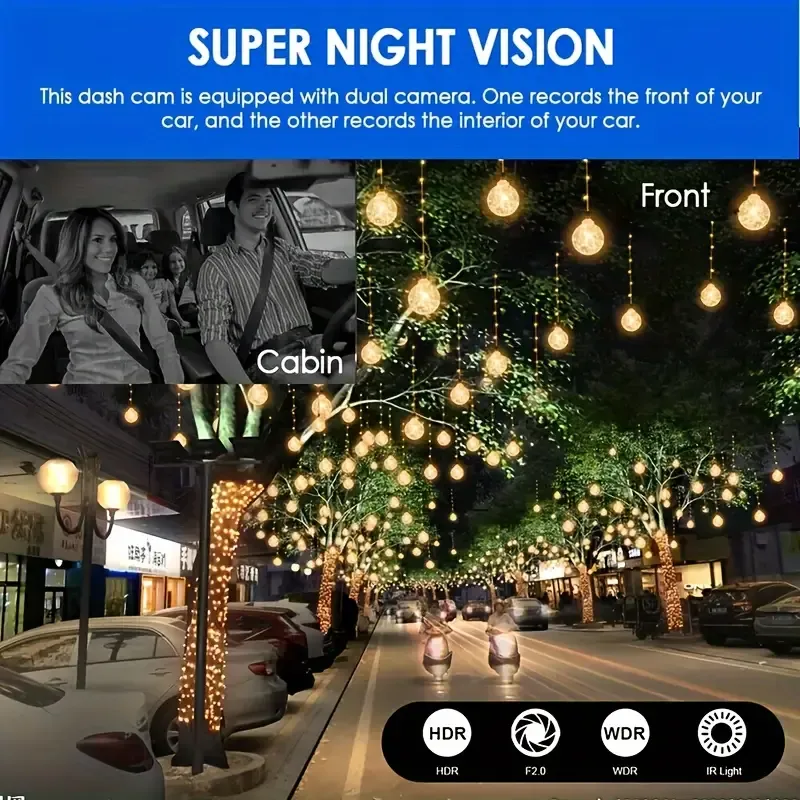 1080P Dual Camera Dash Cam For Cars