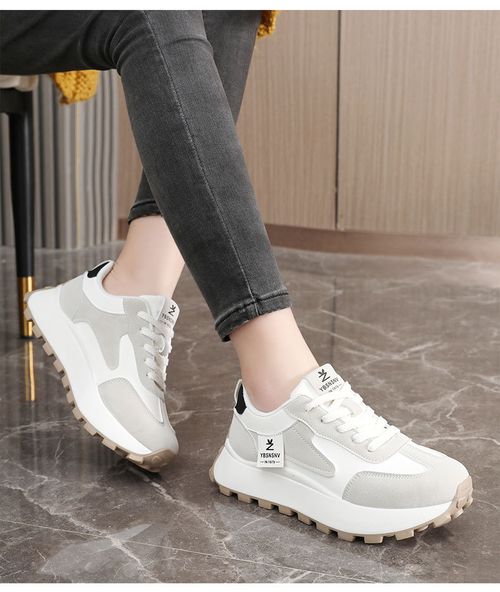 Breathable white shoes, wear-resistant
