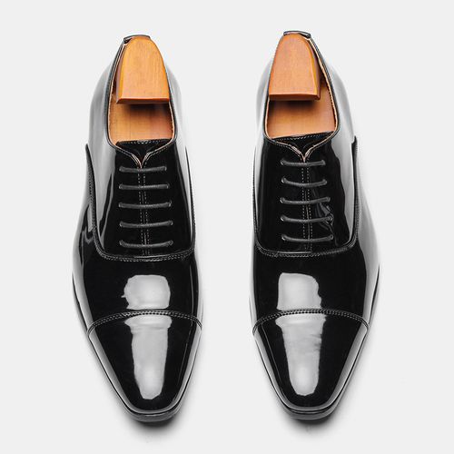 High-end pointed toe Oxford shoes for men, comfortable business shoes, classic British leather shoes, retro polished formal shoes