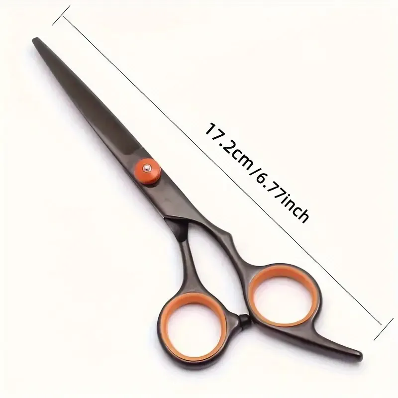 Professional 6-Inch Haircut Scissors Set, Textured Hair Styling Tools with Thinning Shears, Razor Comb & Double-Sided Apple Comb for All Hair Types