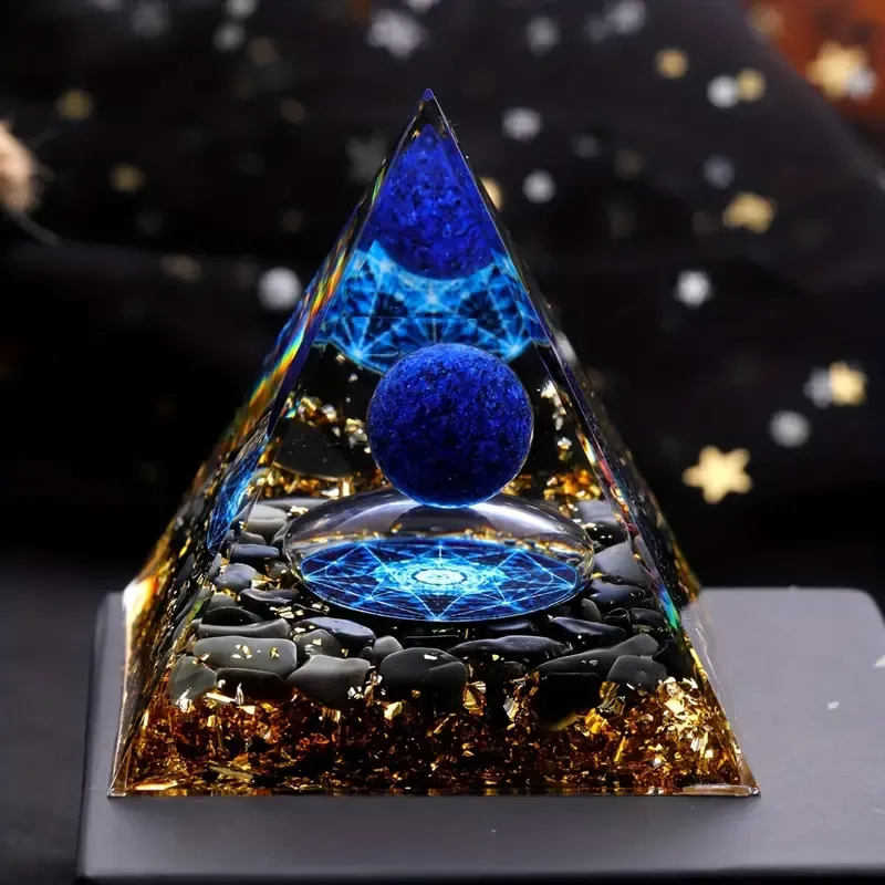 Natural Stone Pyramid Inlaid
