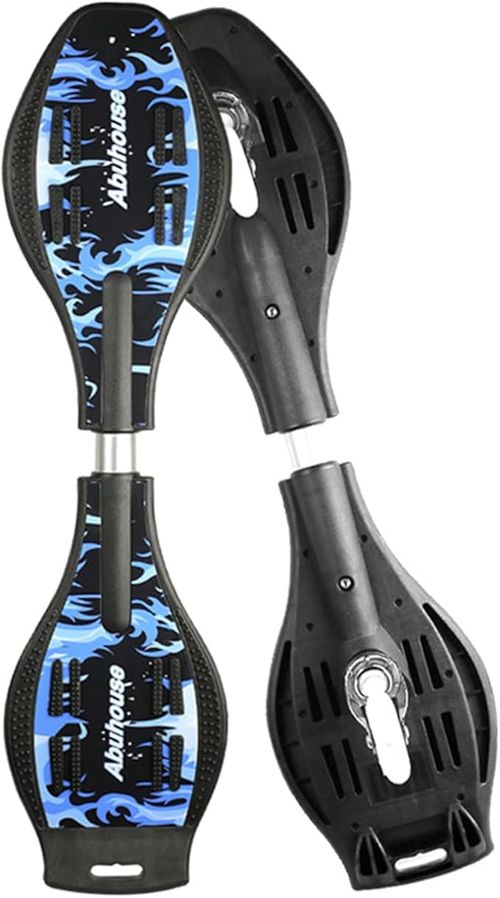 RipStik Caster Board, Deluxe Junior Rip Stick with Illuminating Wheels for More Excitement,Fun and Visibility, Ripstick Skateboard for Kids 8+ (Blue A)
