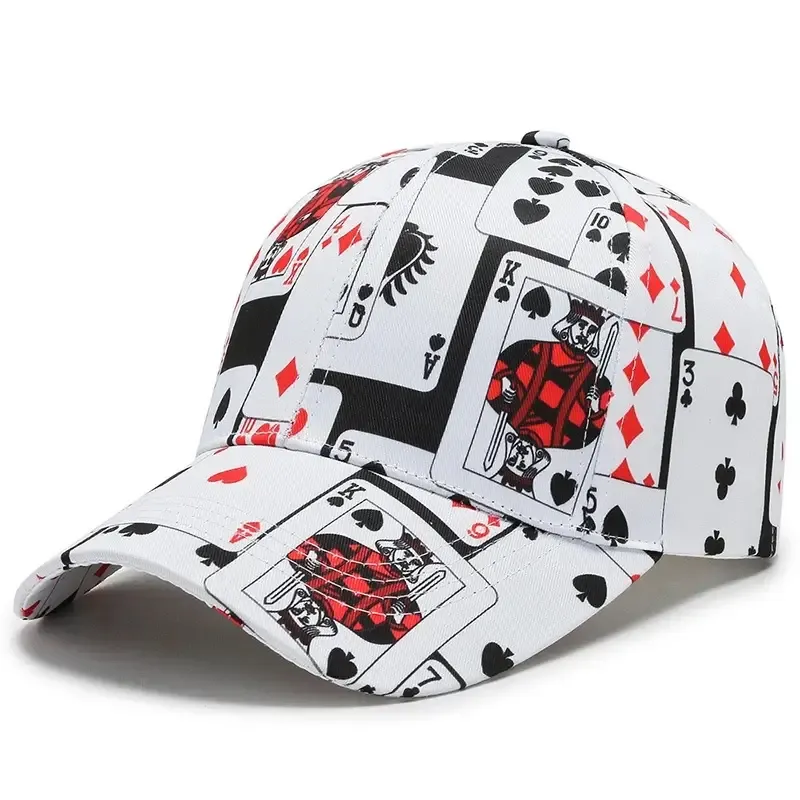 New Hip Hop Hat, Men's Outdoor Mountaineering Fishing Sports Cap, Poker Game Playing Card Adjustable Cotton Baseball Hat Cap, Sun Protection Hat