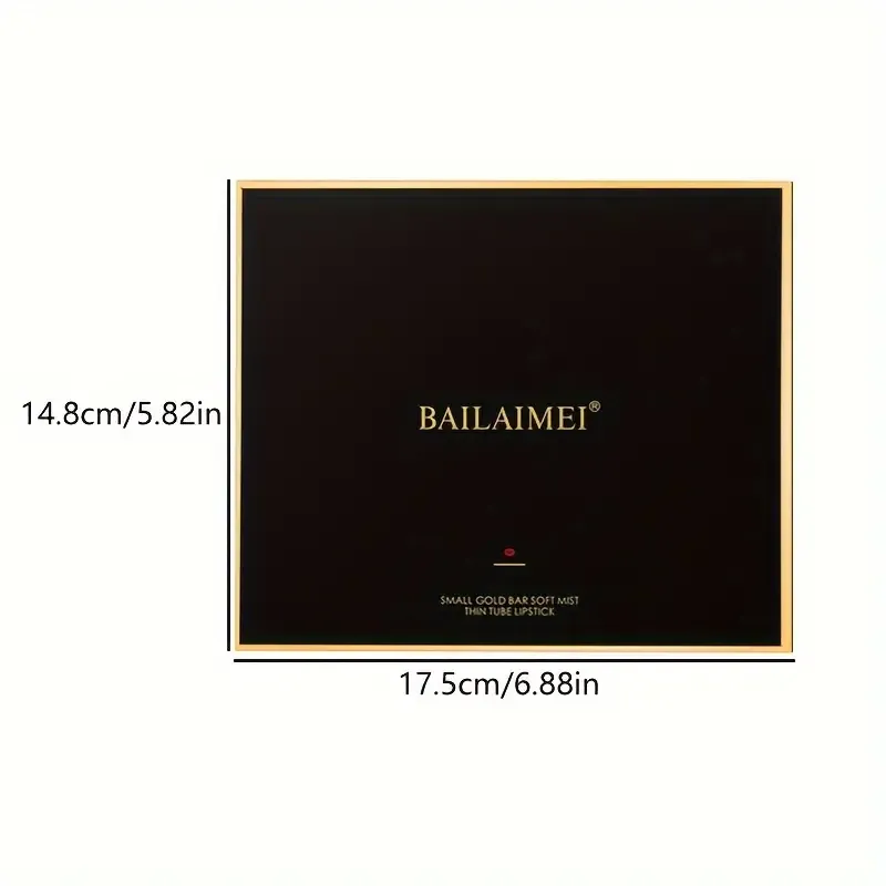 6pcs Berry Shade Lipstick Set - Matte Finish, Long-Lasting Waterproof Formula, Perfect Valentine's Gift in Elegant Golden Box