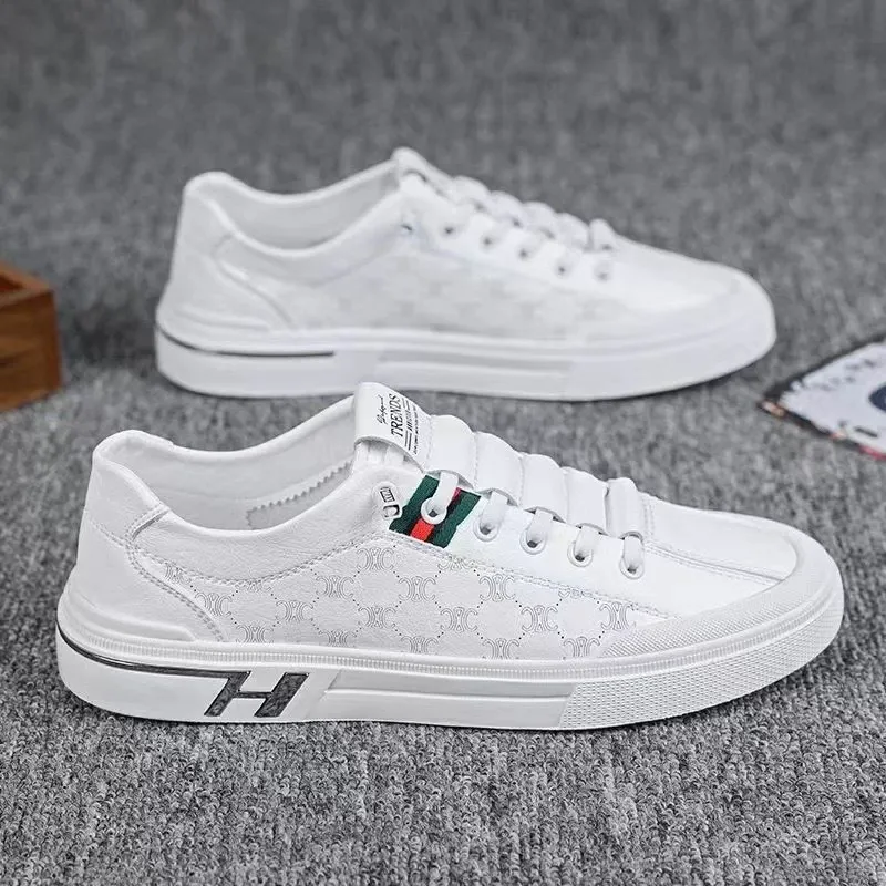 men's white flat casual sneakers