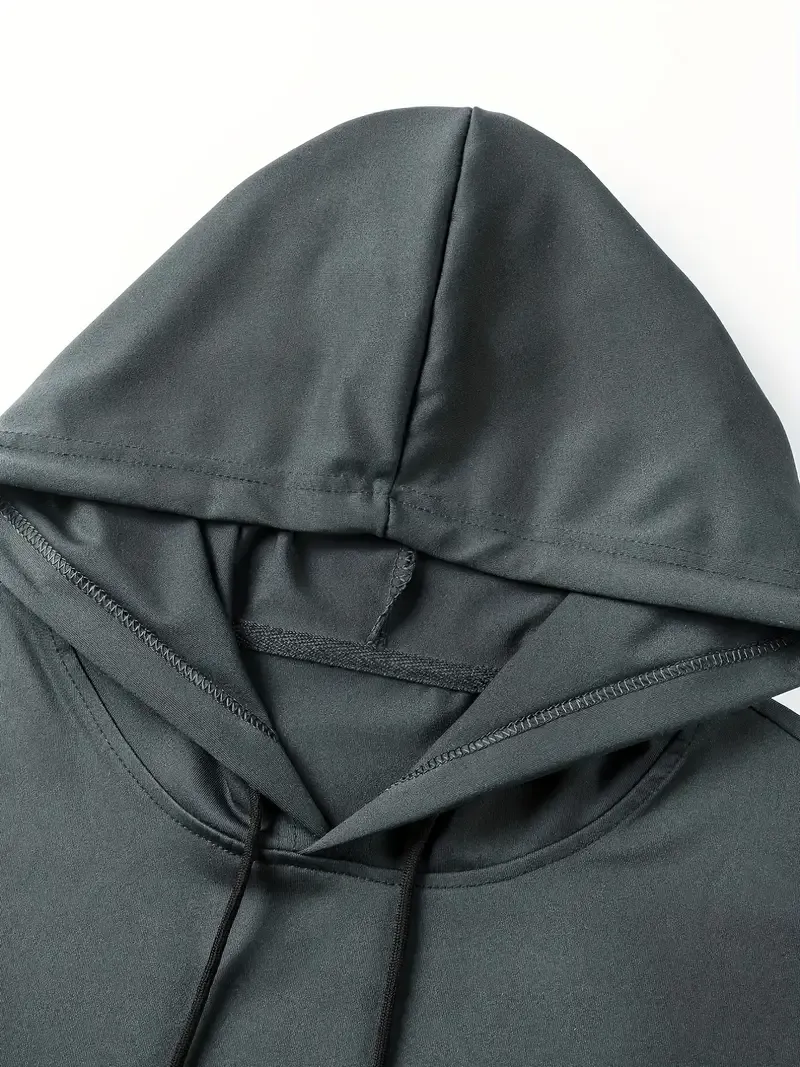 Men's Letter Print Hooded Short Sleeve T-shirt, Casual And Trendy Sports Tops For Summer Street And Fitness Wear