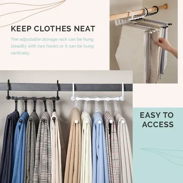 Multi-functional Pants Rack - Closet Multiple Layers Multifunctional Uses Rack Organizer for Trousers Scarves Slack
