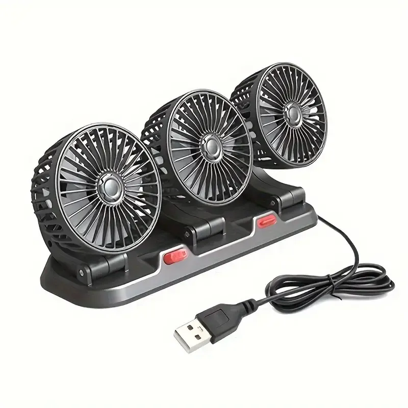 🔥🔥Hot Sale Promotion -5V Car Fan Three-Head USB Car Fan 3-Speed Adjustable For Car Cooler Fan Auto Accessories Fan-F4310