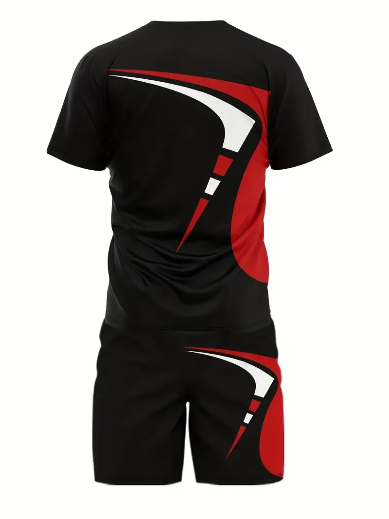 total of 2 Pcs Mens Stylish Outfit Set