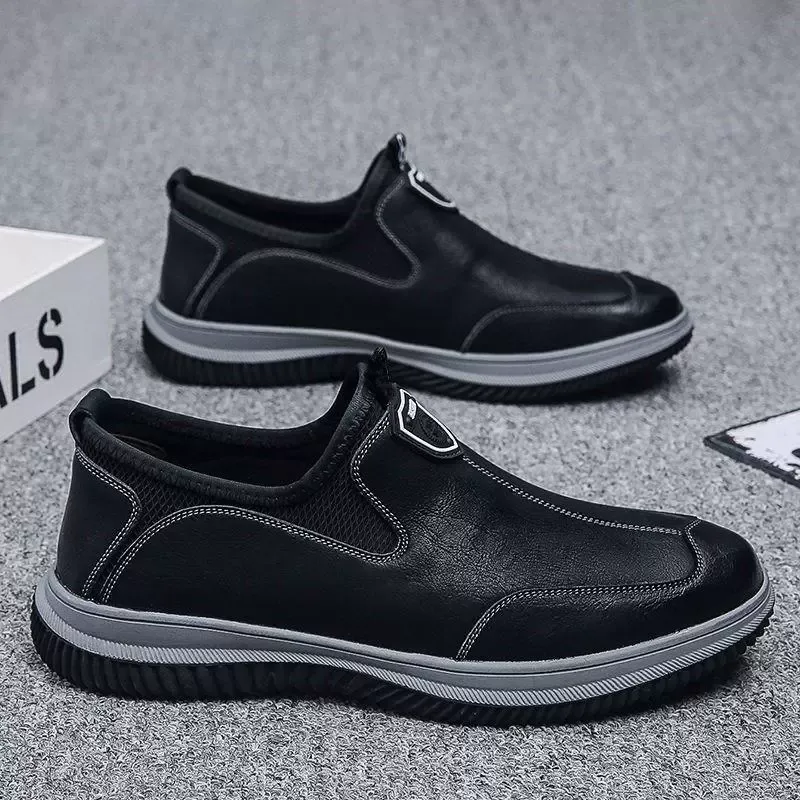 Summer work shoes waterproof, oil-proof and wear-resistant men's thick-soled non-slip leather shoes