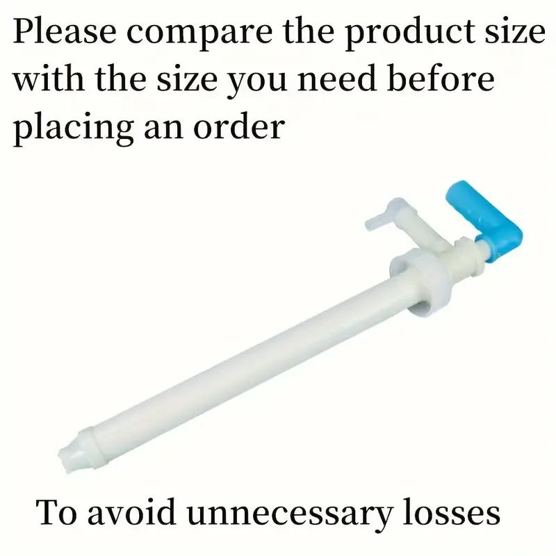 PET Manual Drum Pump - 1pc Industrial-Grade Hand-Operated Oil Fluid Transfer with Durable Plastic Extractor Heads - Multipurpose Liquid Dispensing Tool for Efficient and Easy Operations