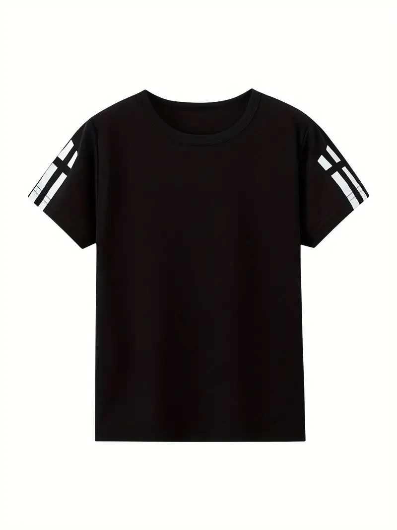 4pcs Comfortable Boys' Summer Tees - Loose Fit