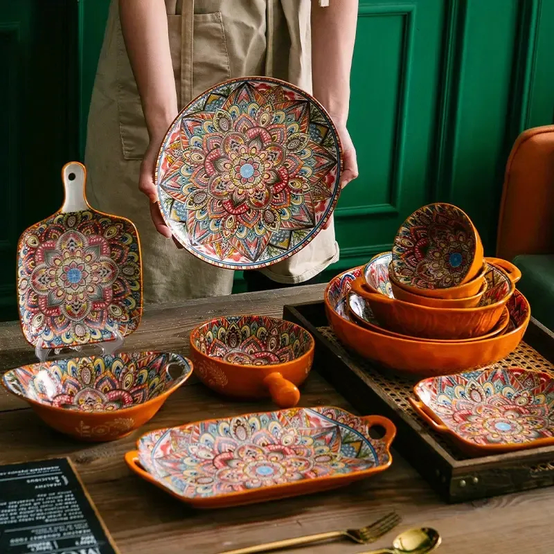 Bohemian Handcrafted Ceramic Dinnerware Set