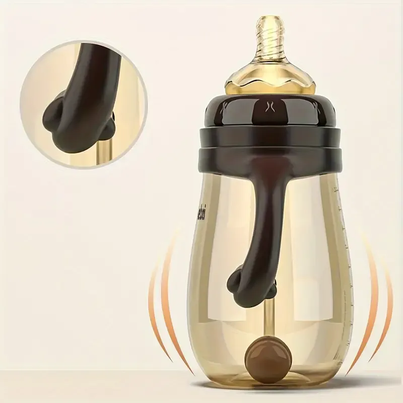 Family Baby Bottle Imitation Nipple, Newborn Baby Wide-caliber Feeding Bottle With Handle, Baby Straw Feeding Bottle