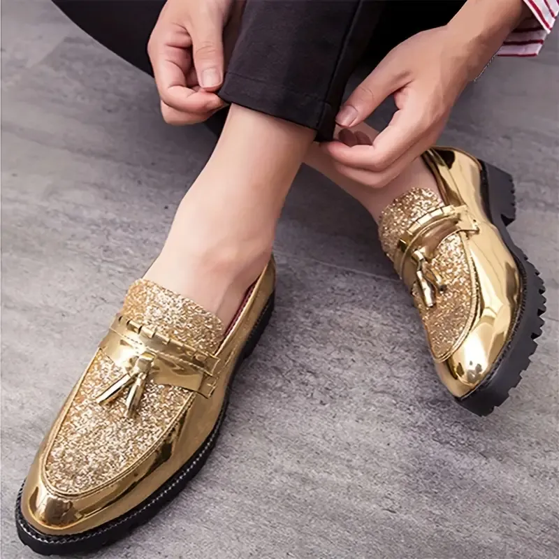 Mens Classic Round Toe Slip On Loafers