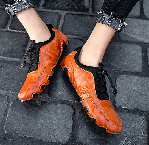 Spring new men's octopus large size soft sole casual shoes business breathable retro men's shoes