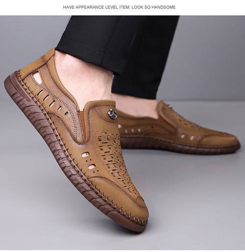 Summer new hollow breathable men's non-slip shoes