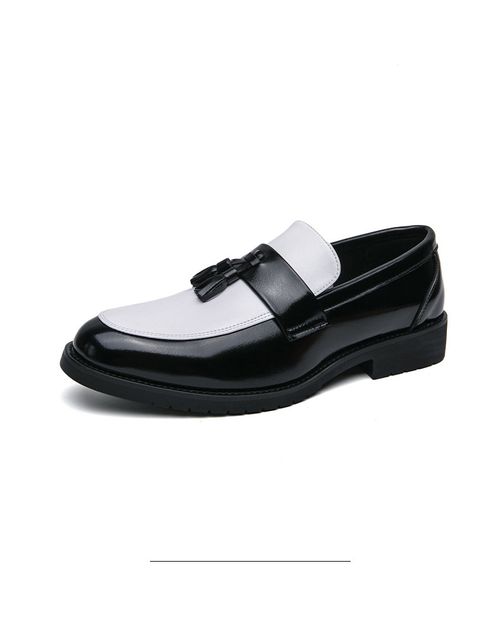 Shabrock wore a tassel and loafers on one foot