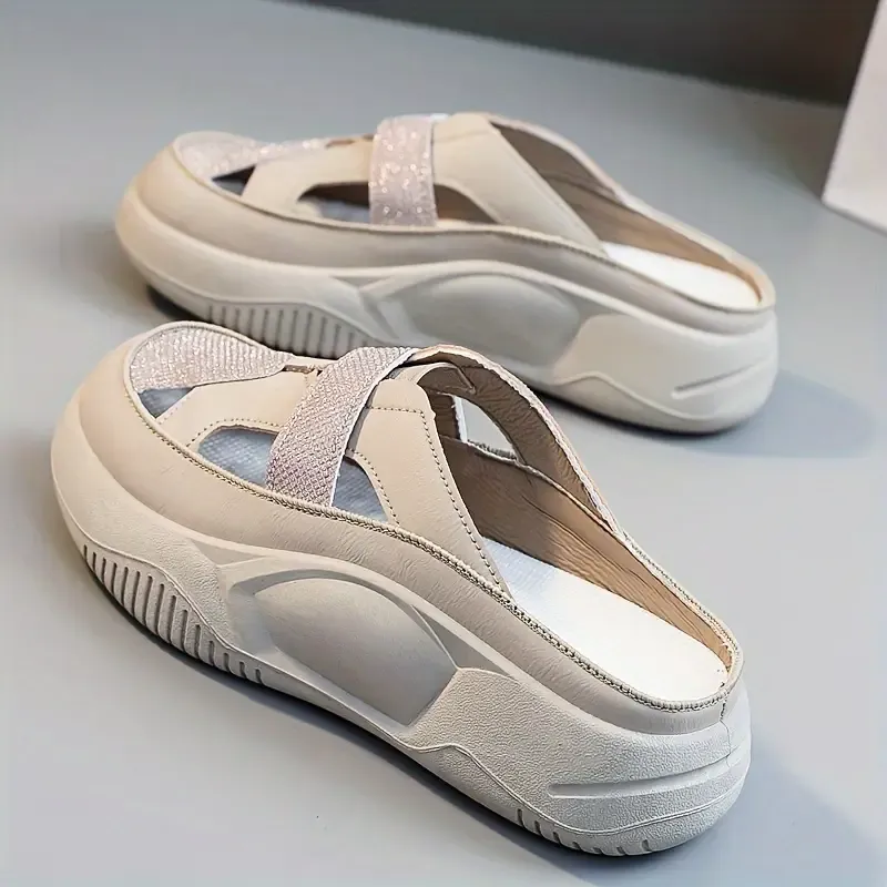 Women's Summer 2024 Breathable Platform Slip-On Sneakers Sandals