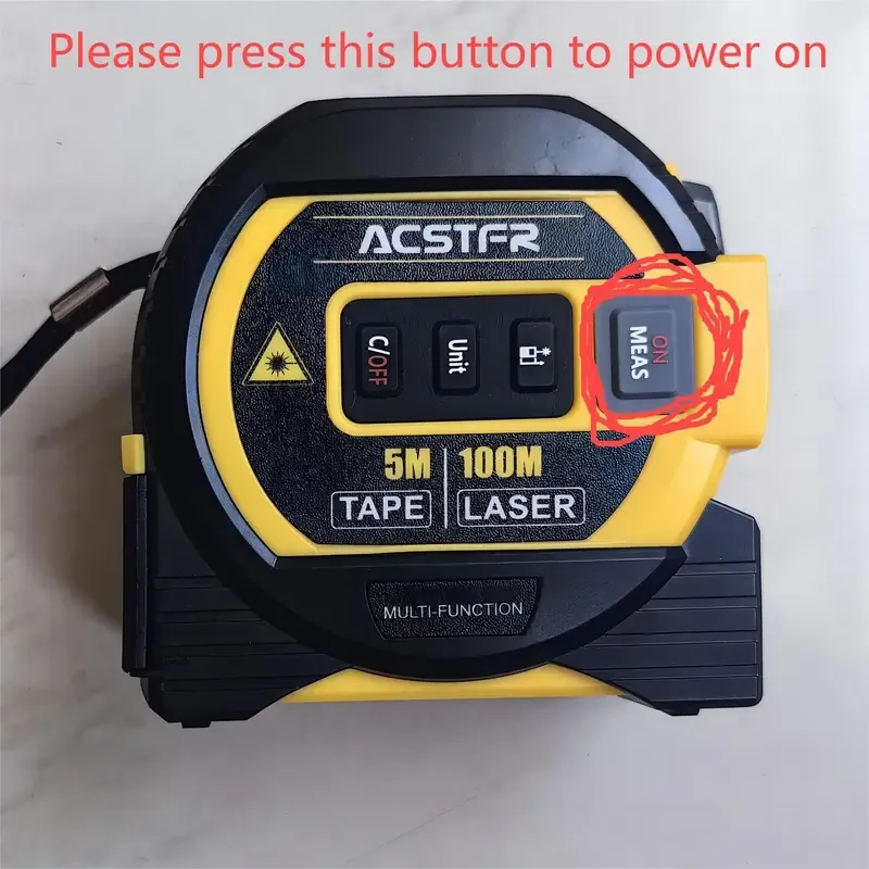1pc Laser Tape Measure 3in 1 Digital Tape Measure High Precision Laser Rangefinder Steel Tape Measure, Equipped with 2AAA Batteries