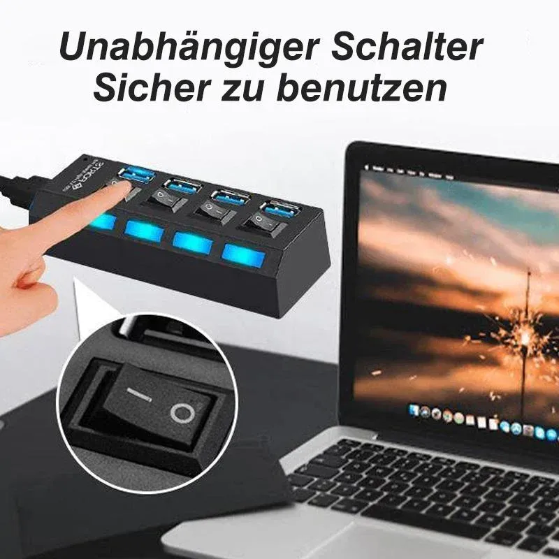 🔥High speed USB hub with multiple ports