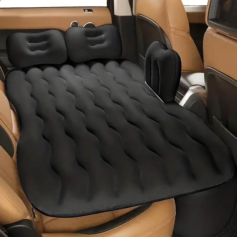 Inflatable Car Air Mattress, Back Seat Camping Cushion Bed Portable Home Air Mattress, Travel, Car Sleeping Bed Blow Up Pad Mattress, With Air Pump
