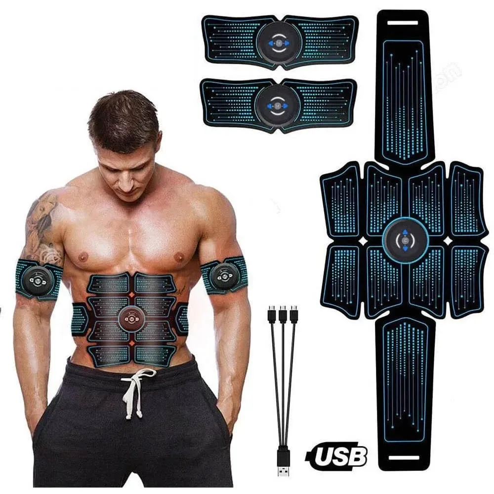 Eletroestimulador EMS Abdominal Muscle Stimulator Electric Massager Electrostimulation Hip Trainer Home Gym Fitness Equipment