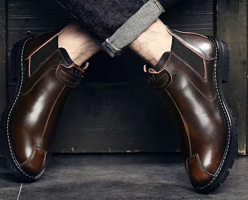 Martin boots fashion retro work boots casual leather boots