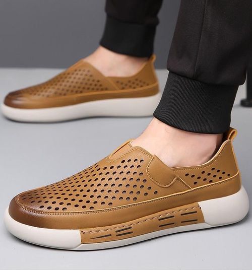 Breathable and odorless leather shoes