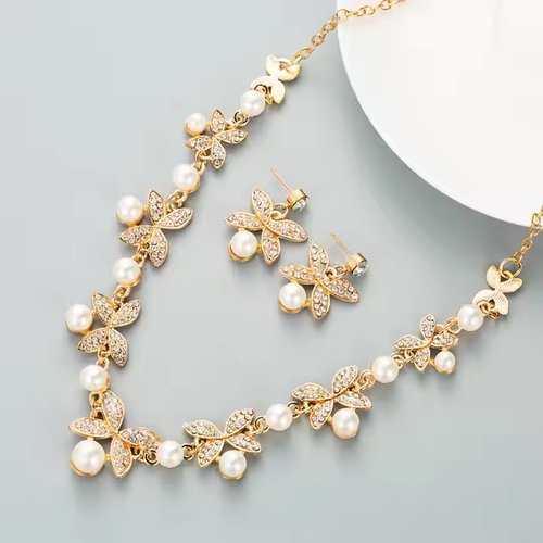 14k Gold Natural Pearl Butterfly