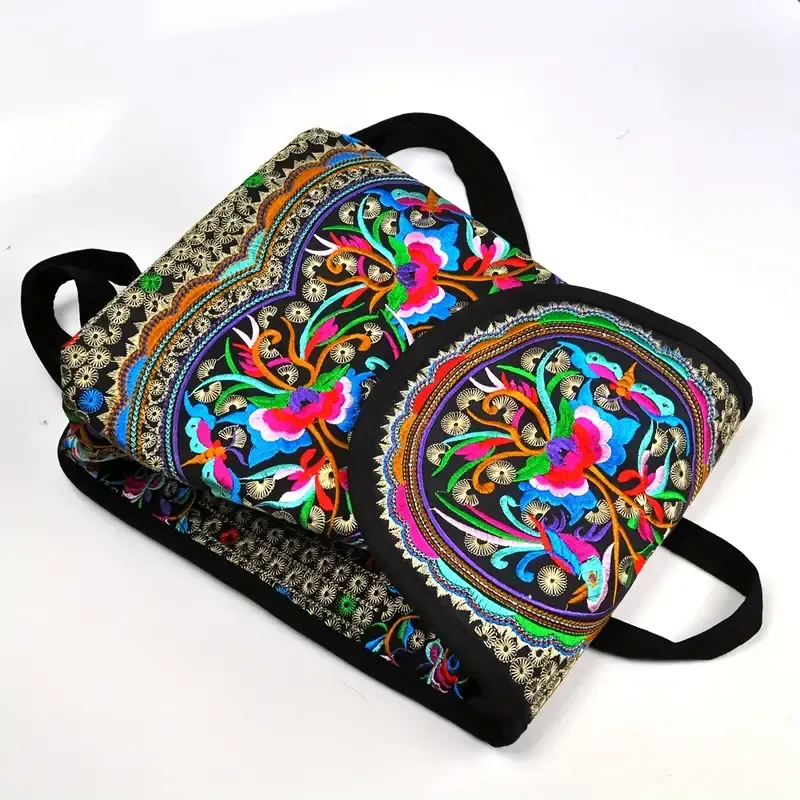 Vibrant Floral Embroidered Canva