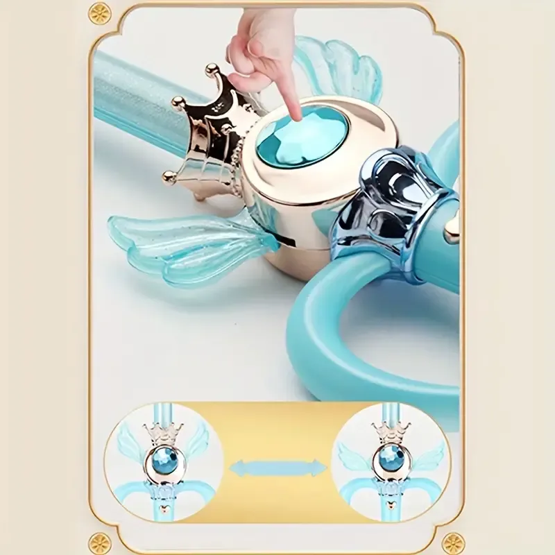 Fairy Princess Magic Wand Toy for Children with LED Lights