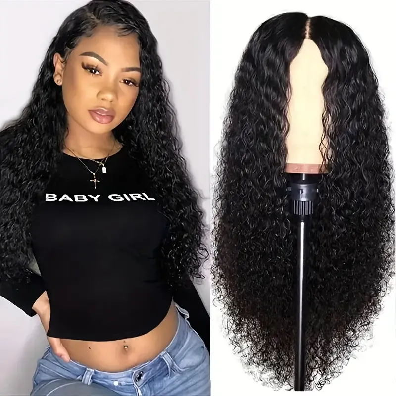 High Temperature Fiber Afro Curly Kinky Wig for Women - Elegant Buckle Net Cap Type Woven Wig, Suitable for All People