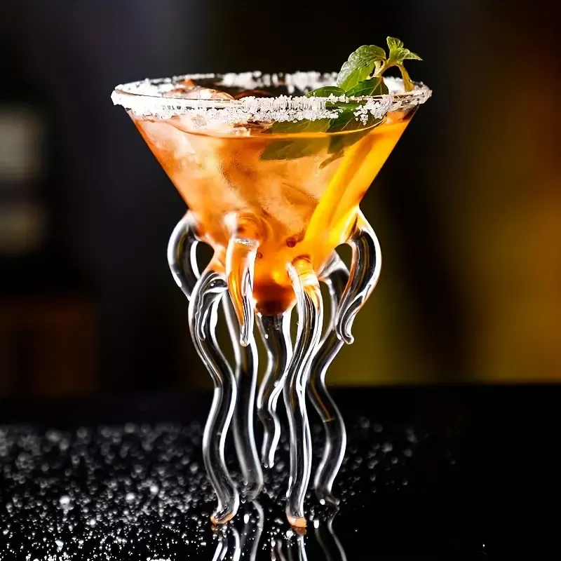 Octopus-Inspired Glass Cocktail Cup