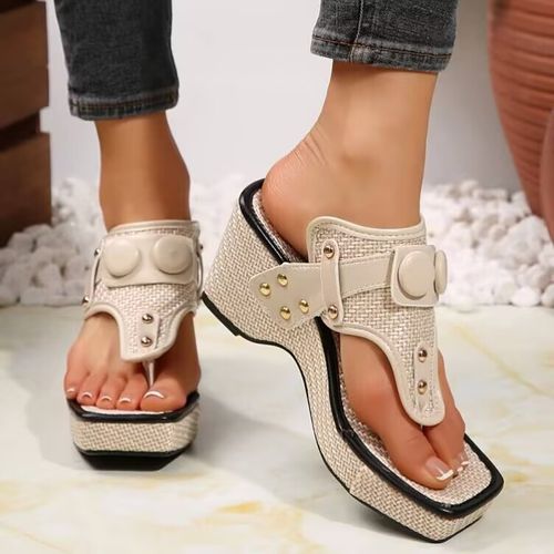 Bohemian style cool wedge thick sole