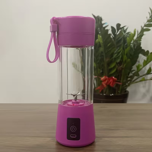 400ml 6-Blade Portable USB Rechargeable Mini Juicer - Compact, Easy to Clean, Space-Saving Fresh Fruit Juicer for On-the-Go, Home, and Travel Use - Perfect Choice for Health-Conscious Juice Lovers