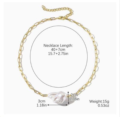 Pearl jewelry luxury gift women's baroque pearl necklace