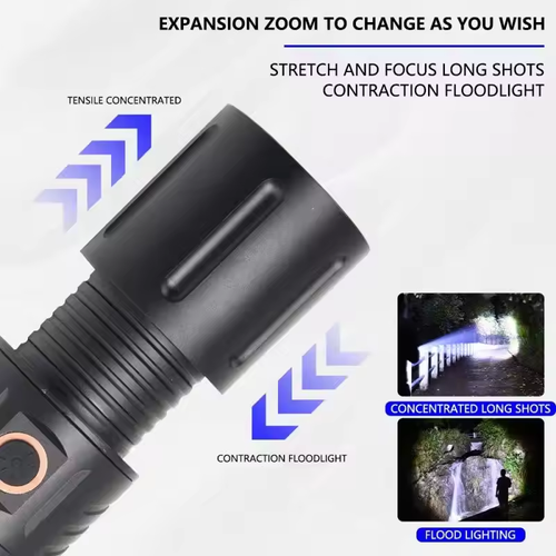 🔥Last Day 50% OFF 🔥LED Rechargeable Tactical Laser Flashlight