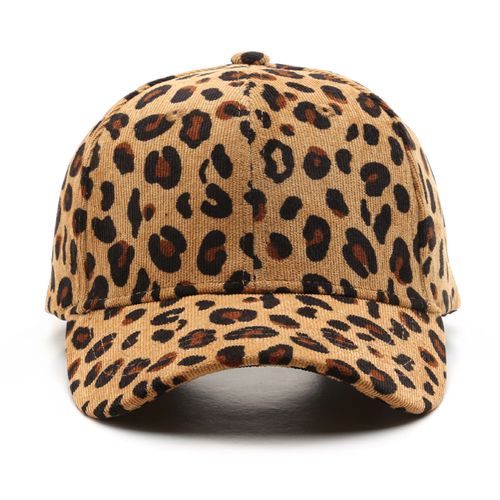 Trendy Leopard Print Corduroy Cap
