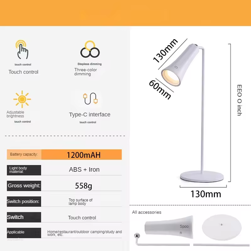 4 in 1 Led Desk Lamp with Magnetic Wireless Rechargeable