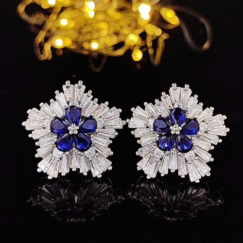 Exquisite Snowflake Design Cubic Zirconia