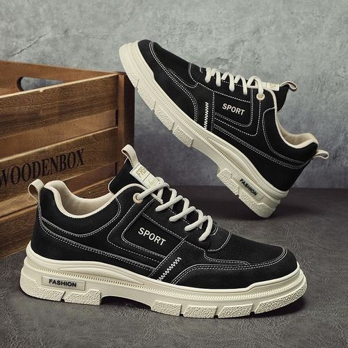 Men's casual sneakers low-top workwear leather Martin boots