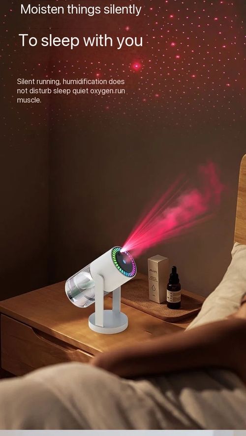 Home Portable Ultrasonic Mist Maker Humidifier Mini Projector LED Start Light Aromatic Essential Oil Diffuser Humidifier
